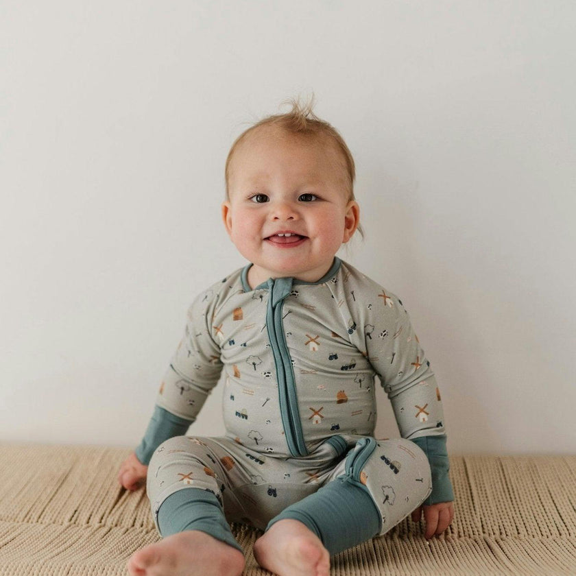Long Sleeve Zip Romper