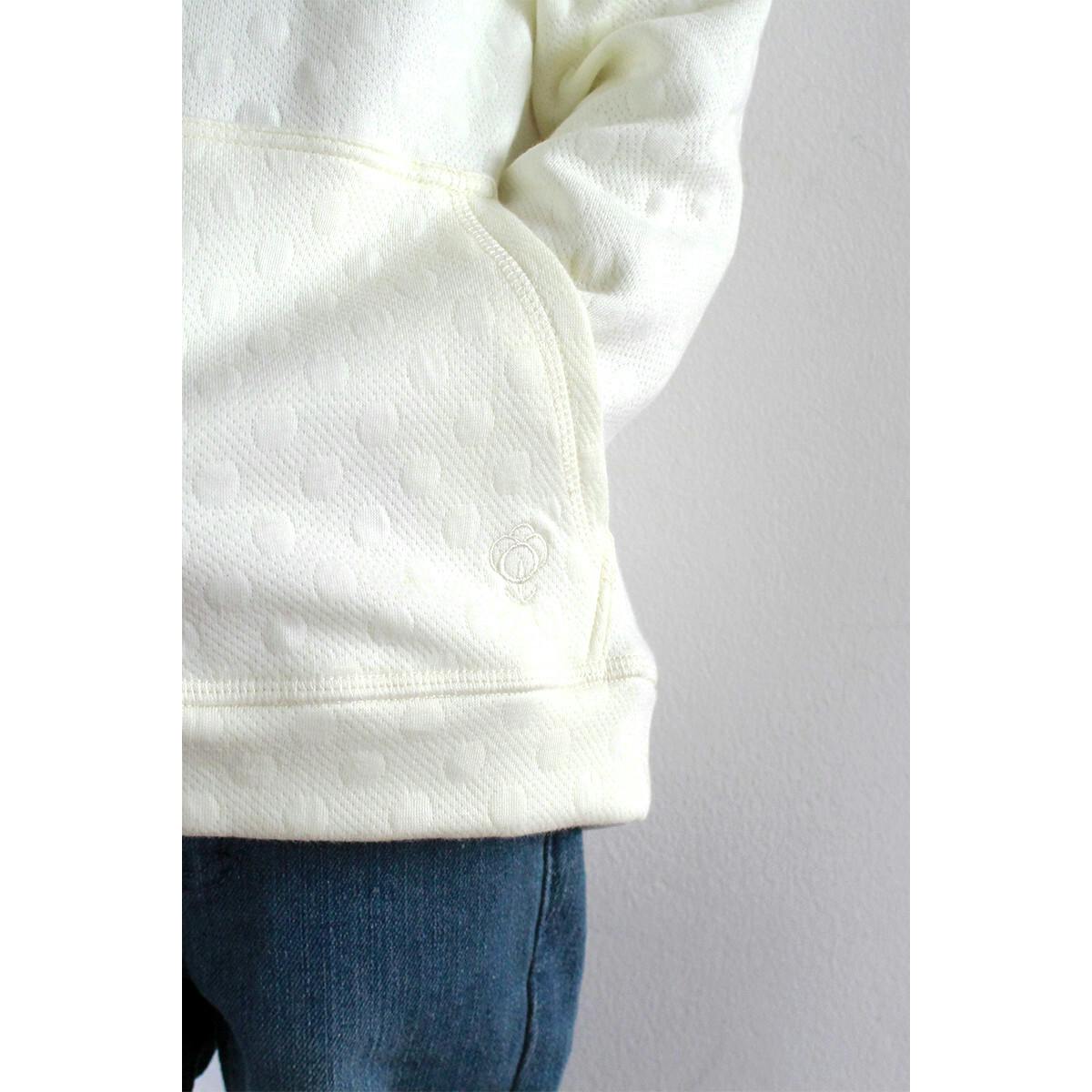 Boy Cream Long Hooded Pocket Jersey 100% Cotton