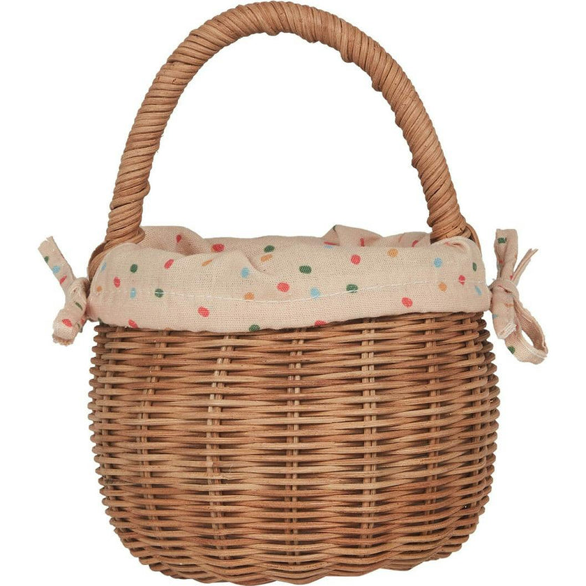 Rattan Berry Basket with Lining – Gumdrop