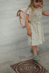 Sweetheart Twirl Dress | Organic Cotton Jersey - Scandi Floral