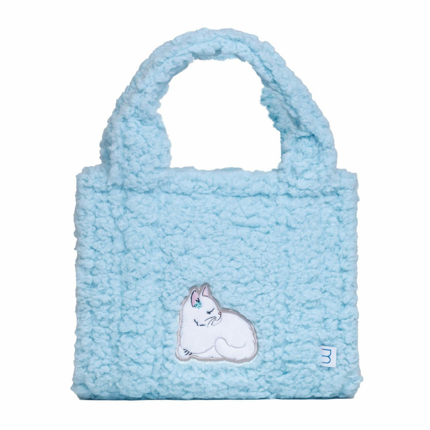 Sherpa Tote Bag – Cozy, Colorful & Convertible with Matching Coin Purse, Sweet Cats