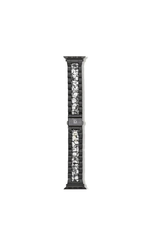 Apple Watch Band Matte Black in Shattered Marble
