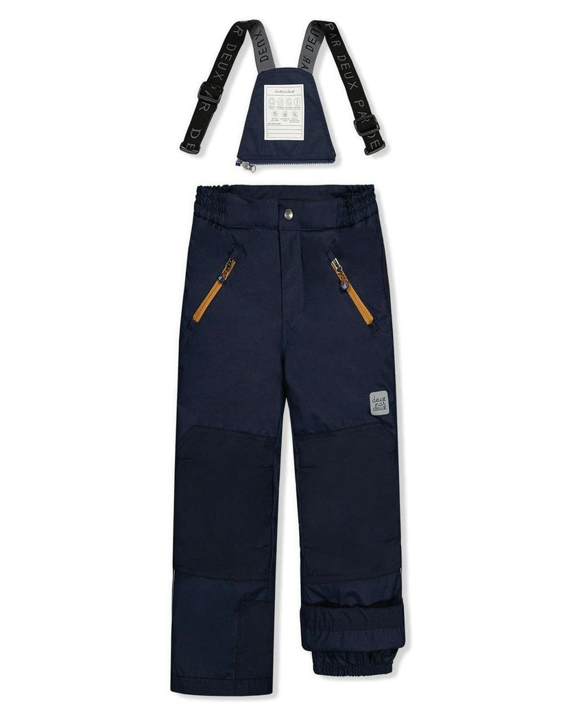 Two Piece Play Snowsuit Navy And Burgundy With Navy Pants