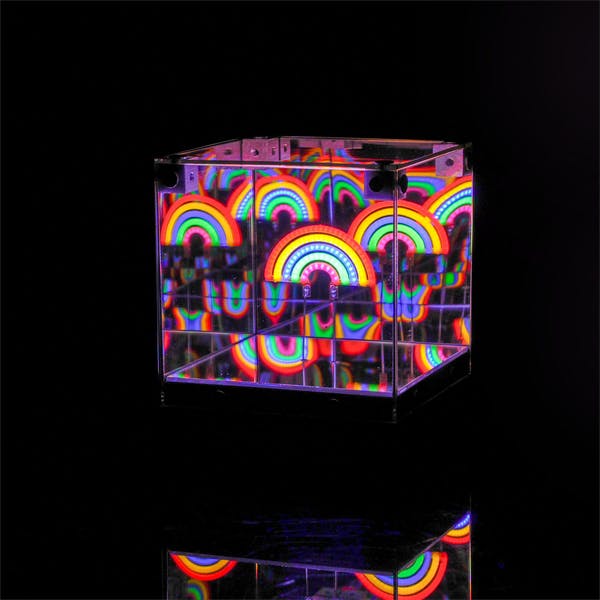 LED 3D Mirror Cube-Rainbow