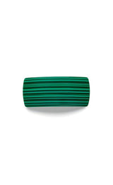 Jumbo Box Barrette in Malachite