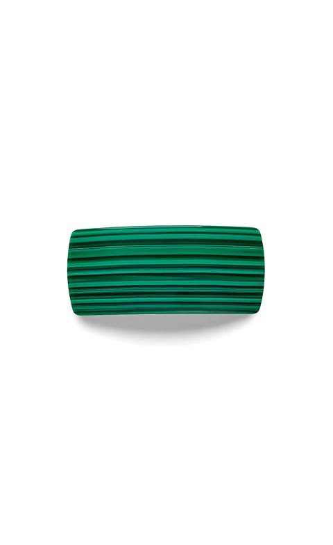 Jumbo Box Barrette in Malachite
