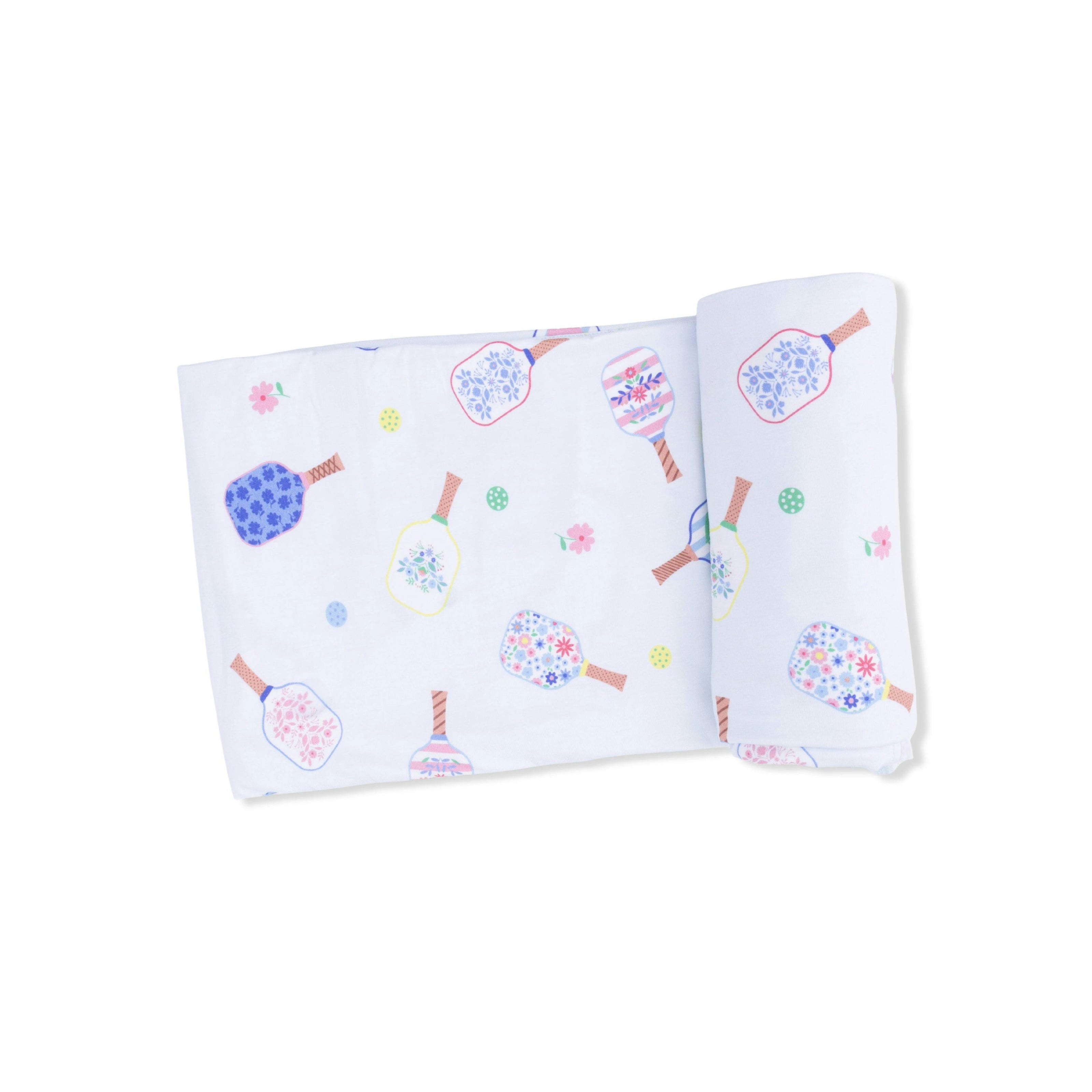 Floral Pickleball - Swaddle Blanket