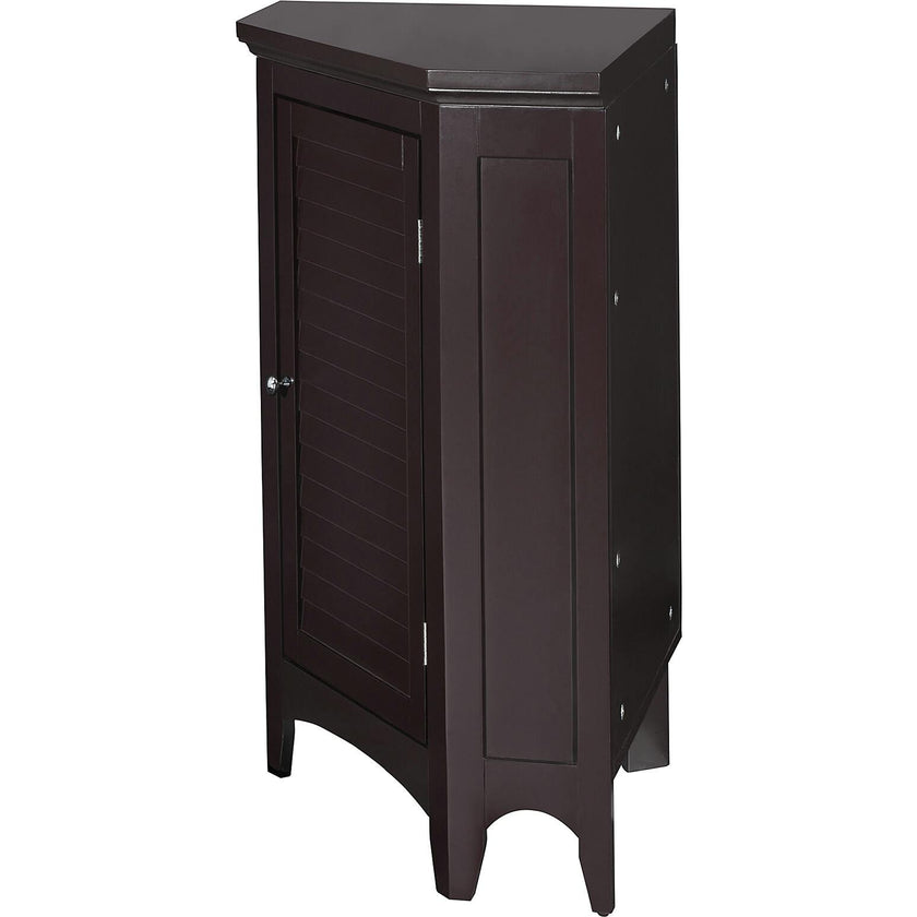 Glancy Wooden Corner Floor Cabinet with Shutter Door
