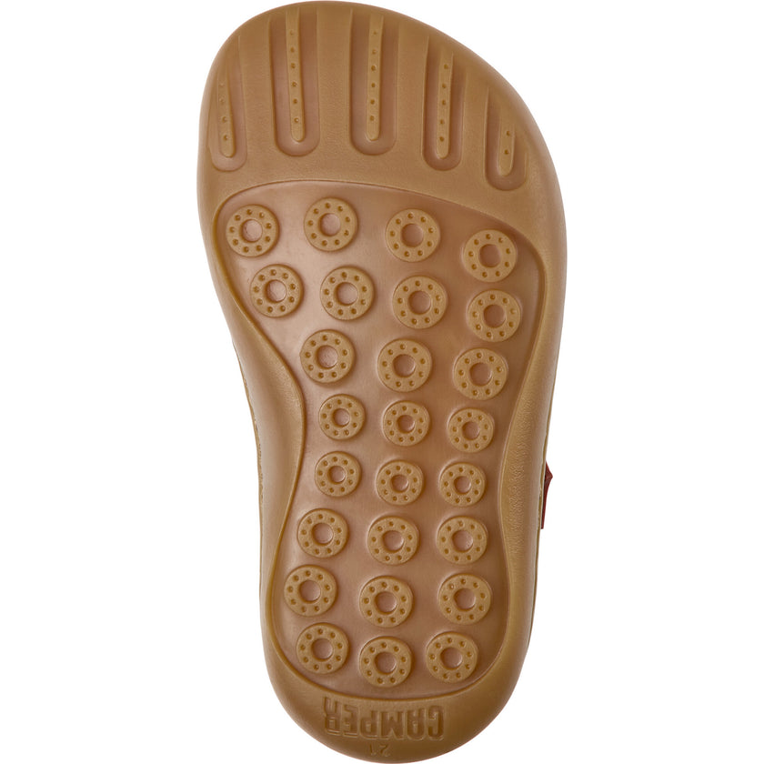 Peu Cami Hook-N-Loop Closure Leather Shoes, Brown