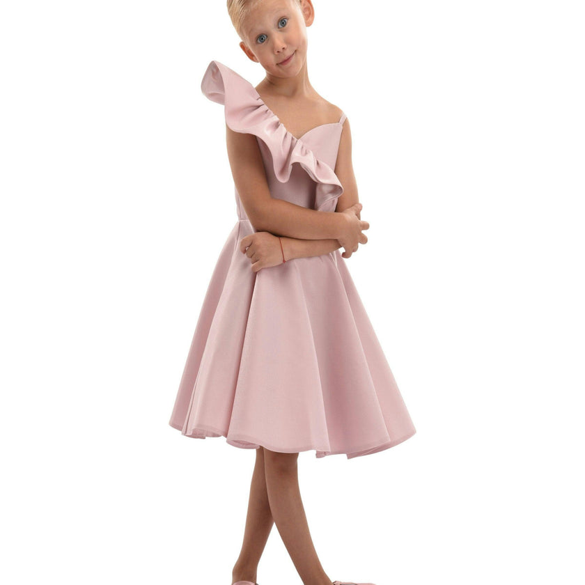 Pink Blush Riviera Off Shoulder Ruffle Dress