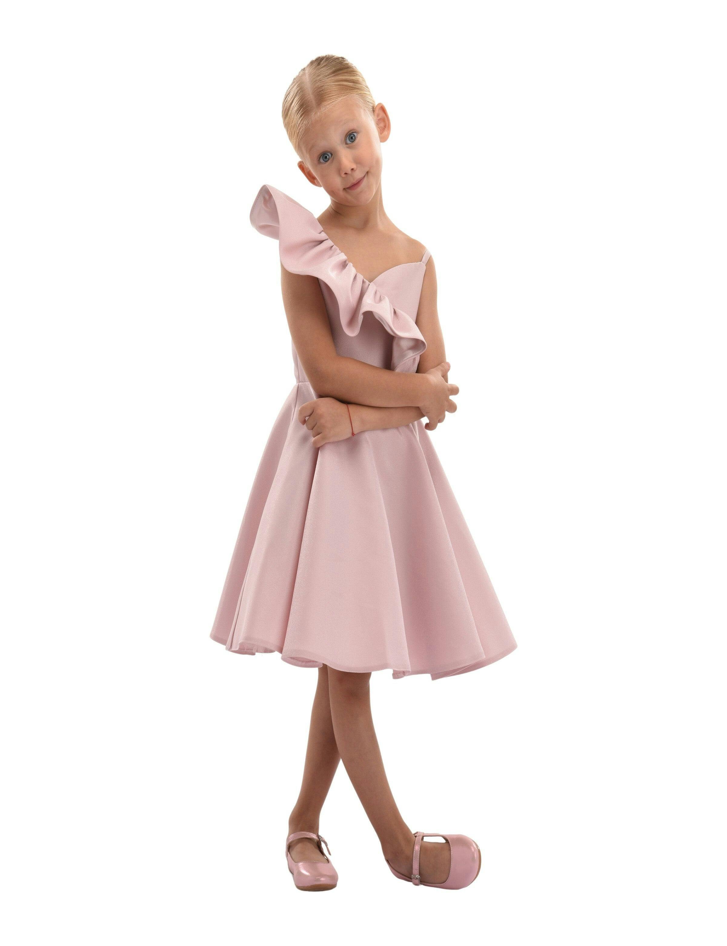 Pink Blush Riviera Off Shoulder Ruffle Dress