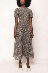 Jennifer Dress in Olive Blossom