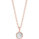 Personalized Birthstone Necklace, 18k Rose Gold Plated