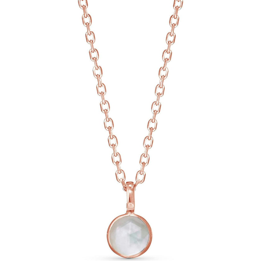 Personalized Birthstone Necklace, 18k Rose Gold Plated