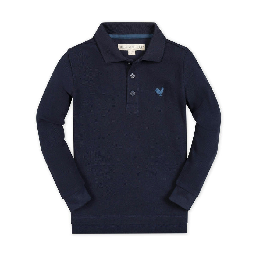 Organic Long Sleeve Pique Polo