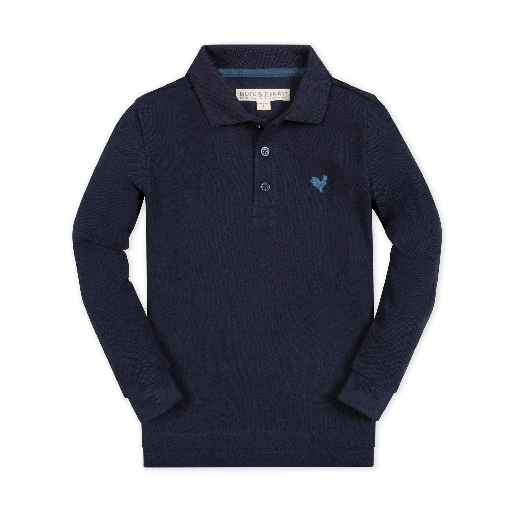 Organic Long Sleeve Pique Polo