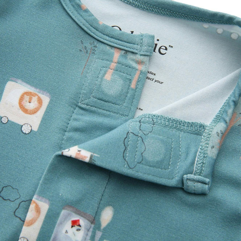 Bamboo Footie Pajama Sleepsuit - Le Petit Express Green