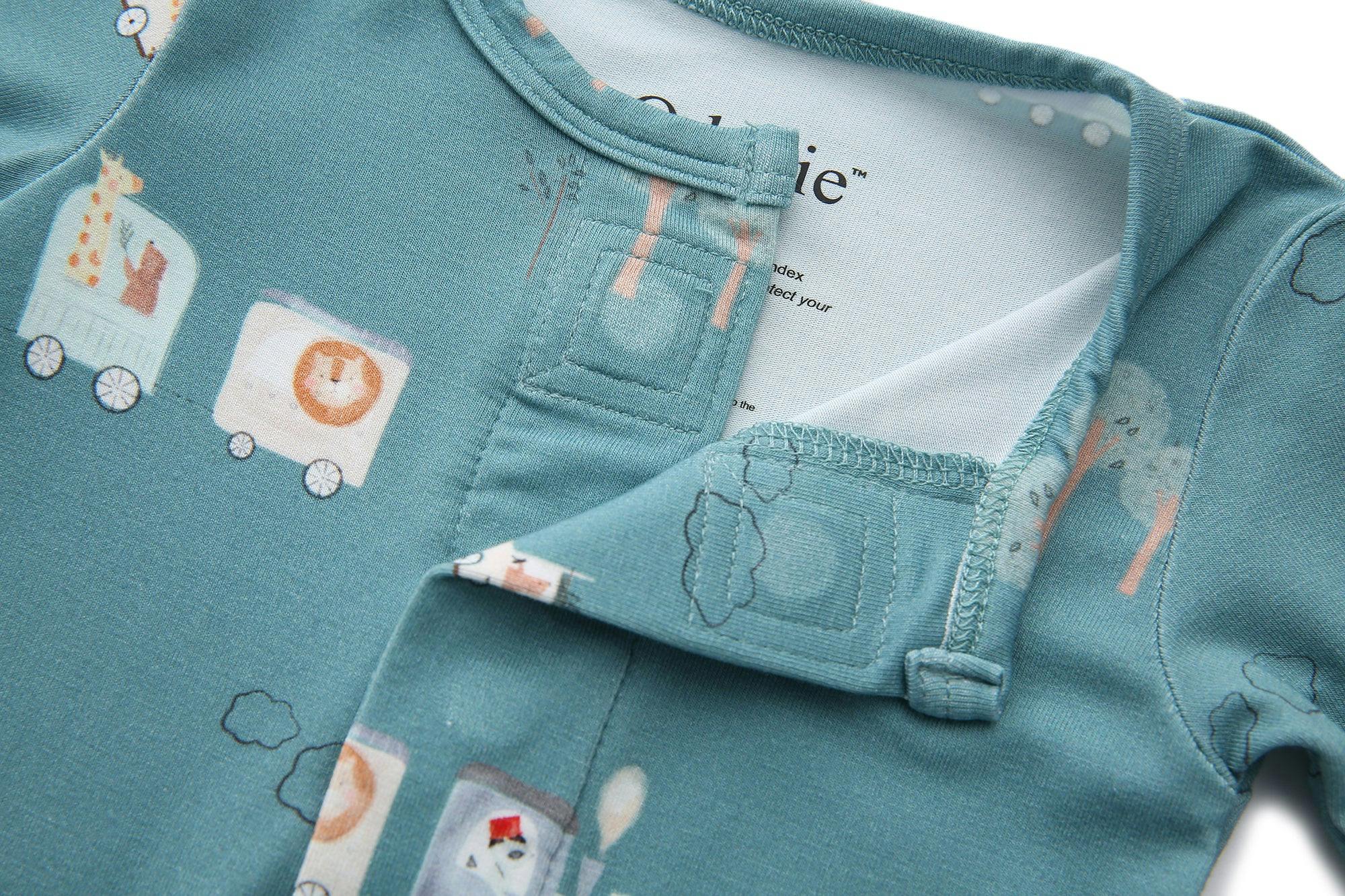 Bamboo Footie Pajama Sleepsuit - Le Petit Express Green