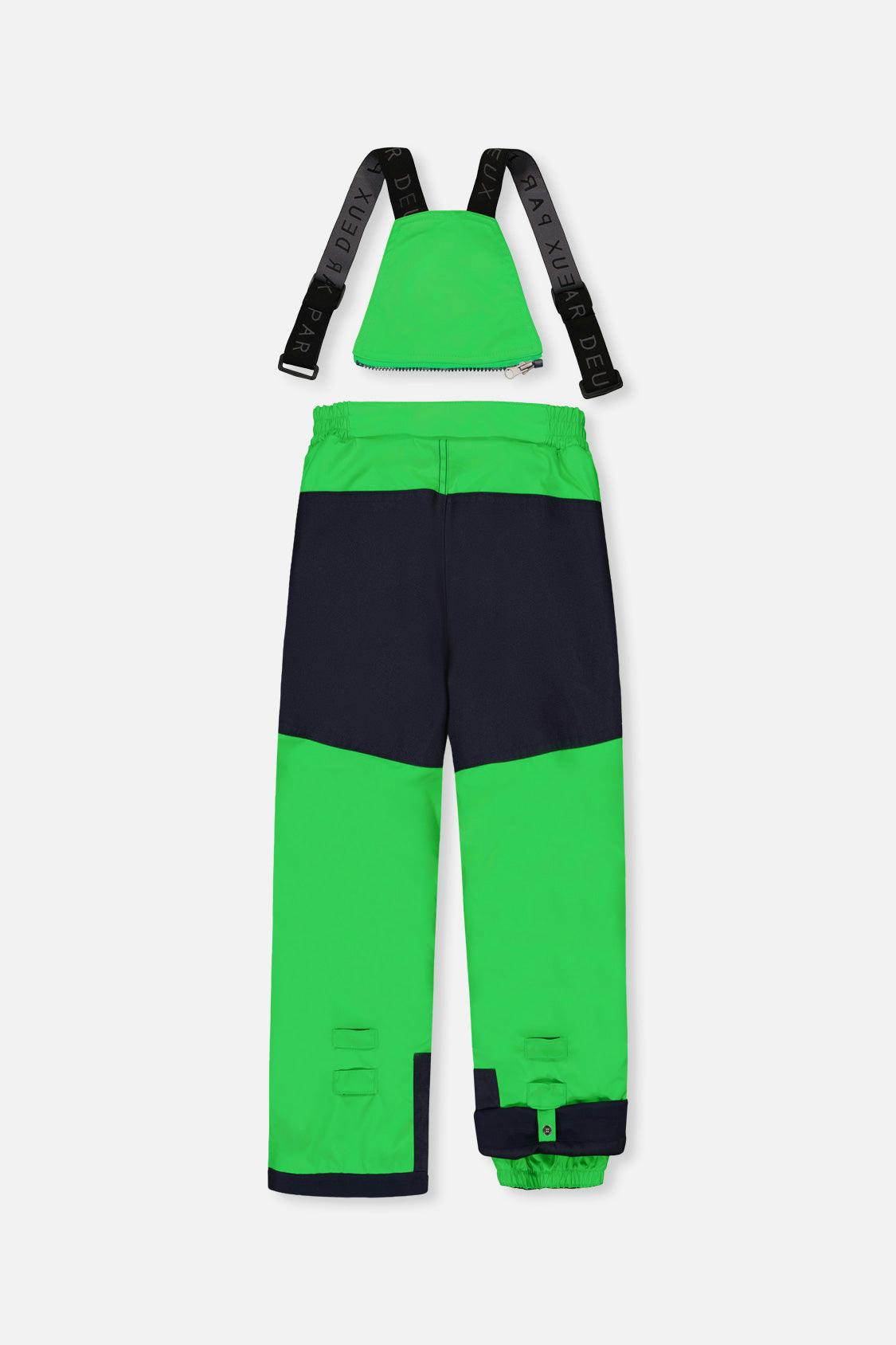 Two Piece Play Snowsuit Royal Blue And Green Colorblock
