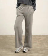 Womens Recycled Fleece Wide Leg Pant - Recycled Fleece - Heather Grey