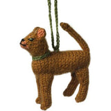 Abyssinian Cat Hand Knit Christmas Ornament