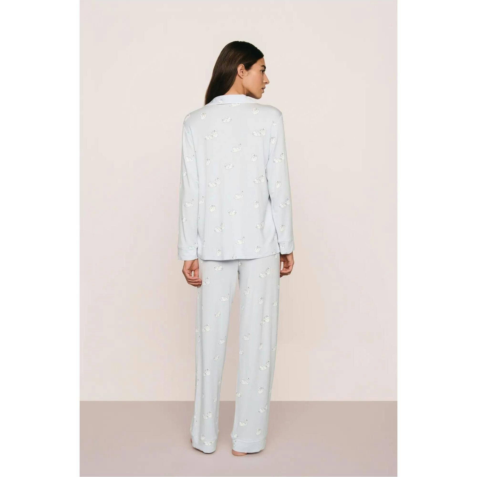 Gisele Printed TENCEL™ Modal Long PJ Set, Blue
