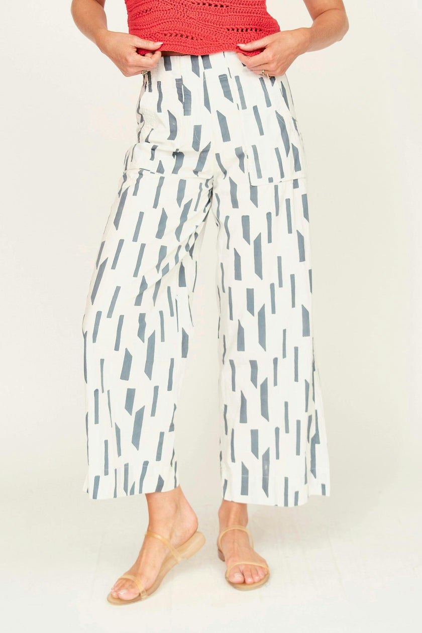 Tivot Pant in White Rainfall