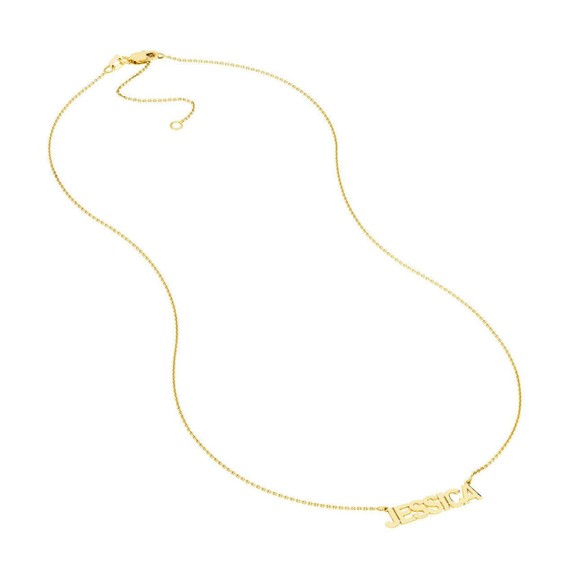 Block Letter Nameplate Necklace
