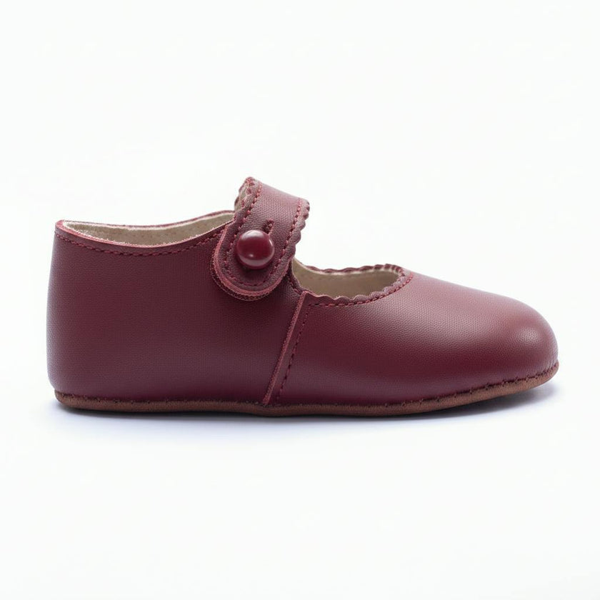 Emma Pre-Walker Baby Shoes - Burgundy