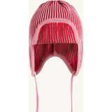 children's merino pilot cap - cherry frost