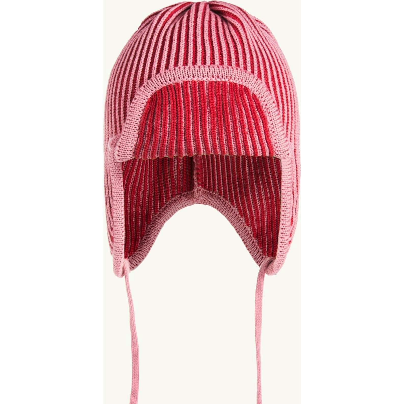 children's merino pilot cap - cherry frost