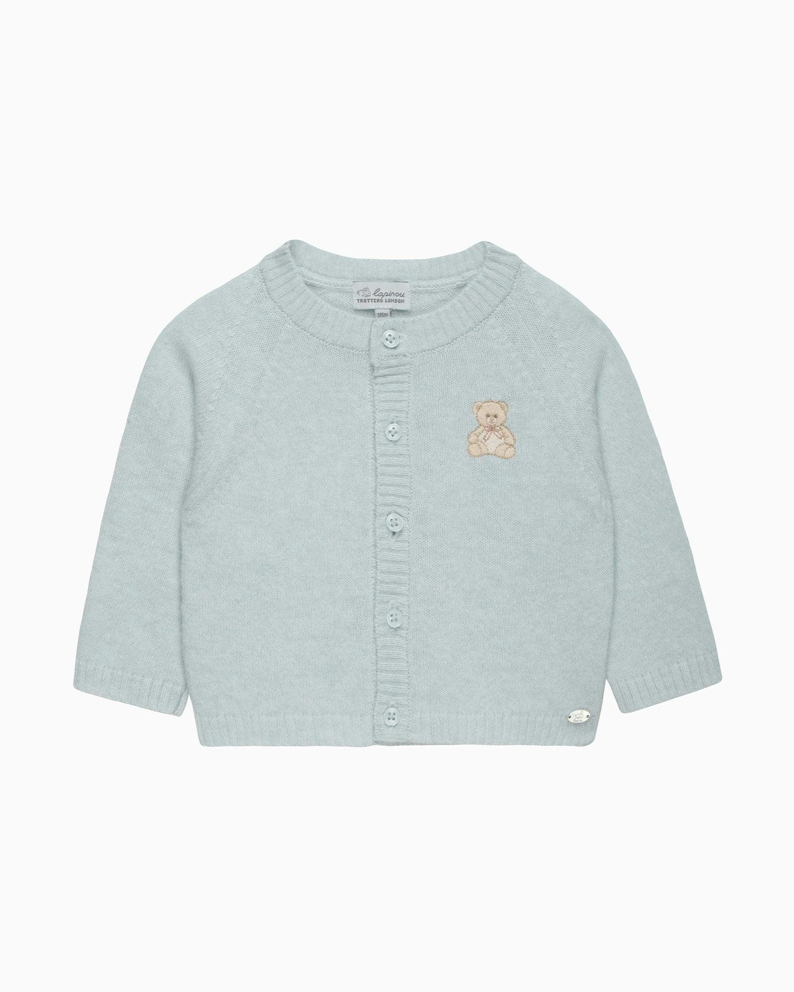 Baby Teddy Embroidered Cardigan