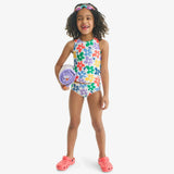 Clearance kids swim tank in rainbow blooms
