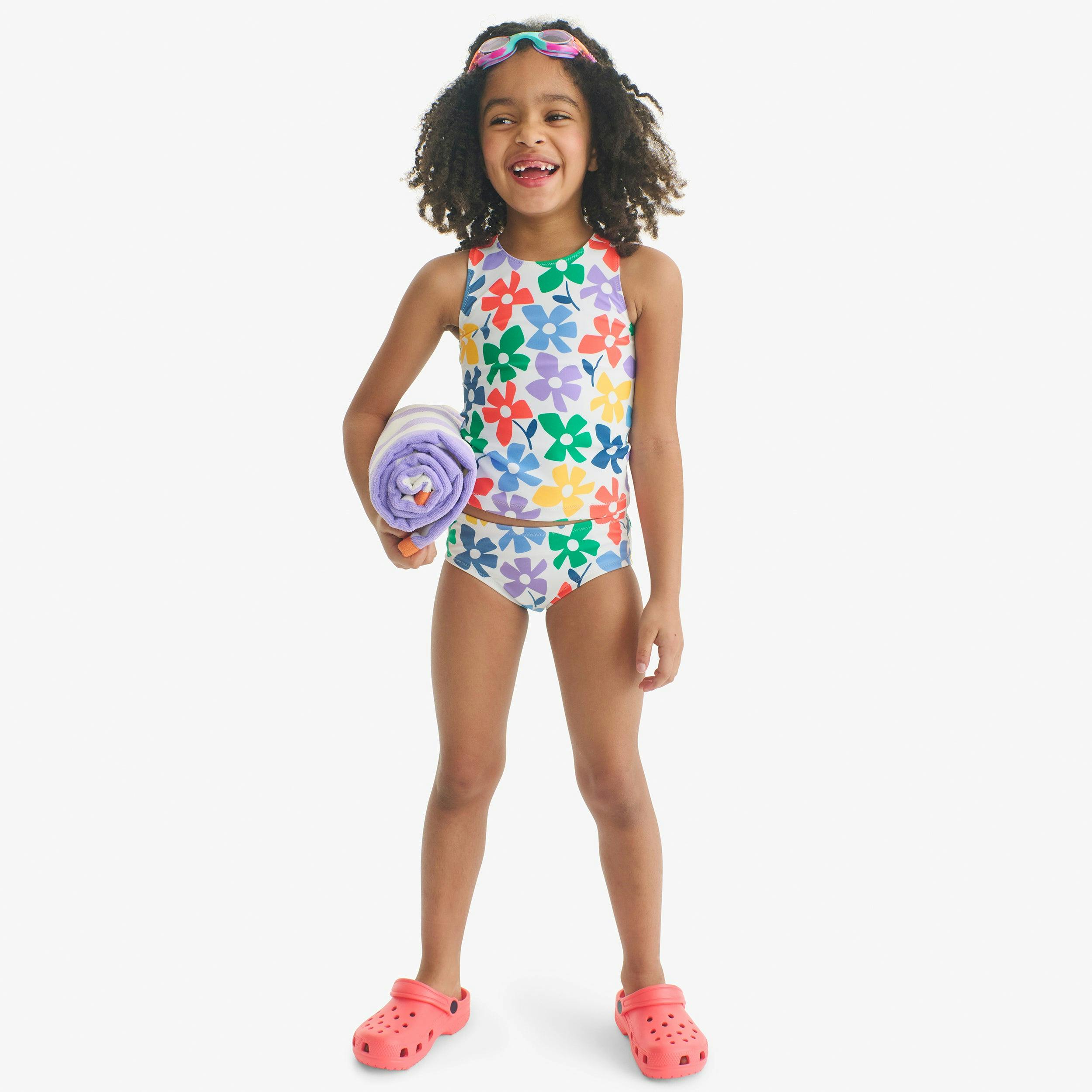 Clearance kids swim tank in rainbow blooms