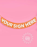 Orange Fringe Banner - iridescent banner