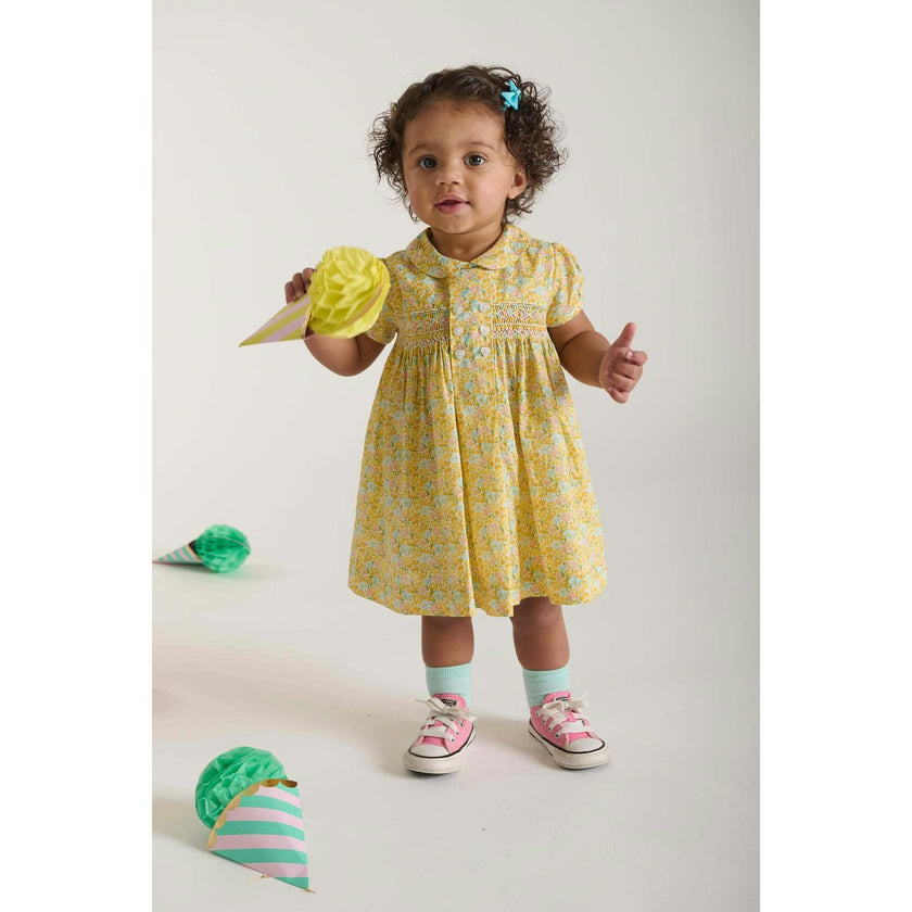Hand-Smocked Baby Dress - Franca