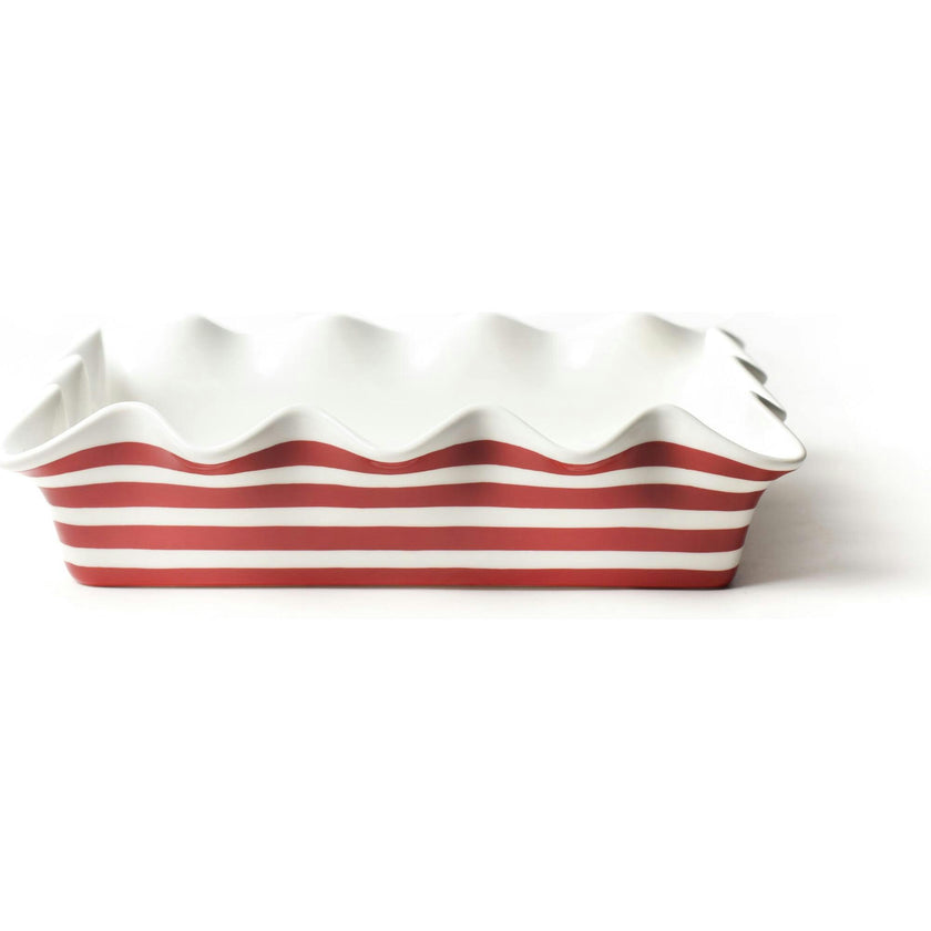 Red Stripe 13 Ruffle Casserole