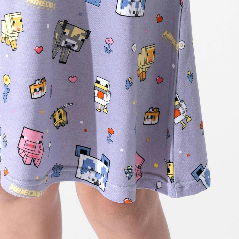 Minecraft Pixel Pals Girls' Short Sleeve Dress