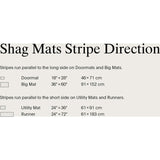 Bold Stripe Shag Floor Mat, Multi