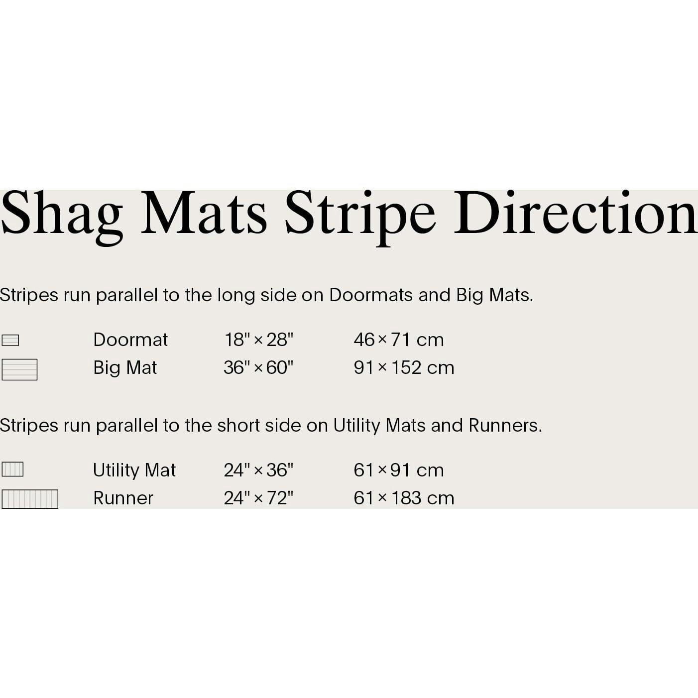 Bold Stripe Shag Floor Mat, Multi