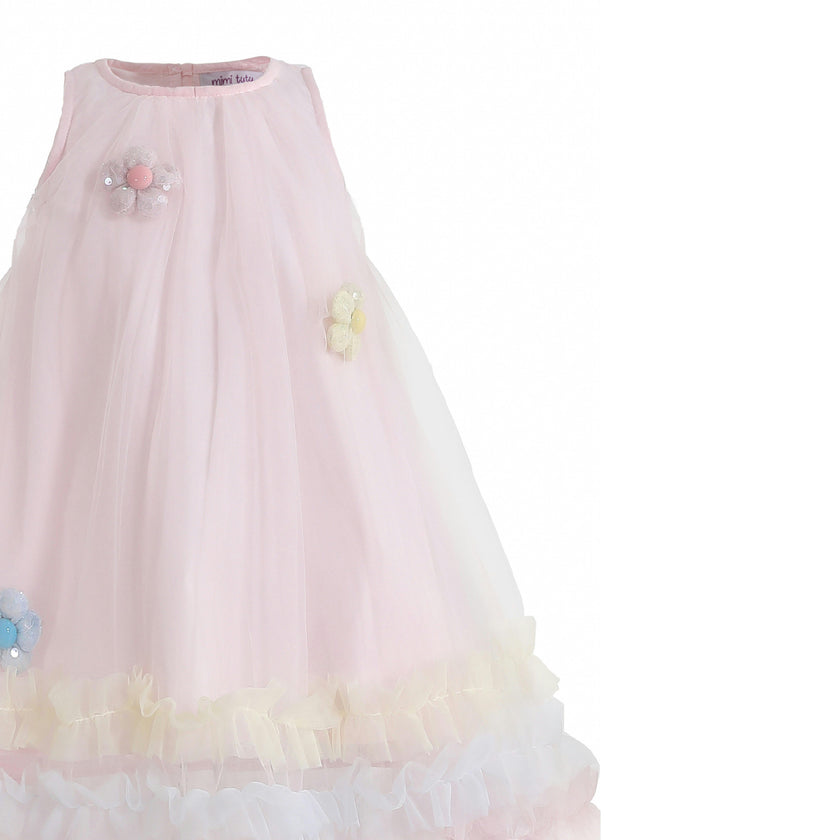 Pink Alessia Floral Tulle Dress
