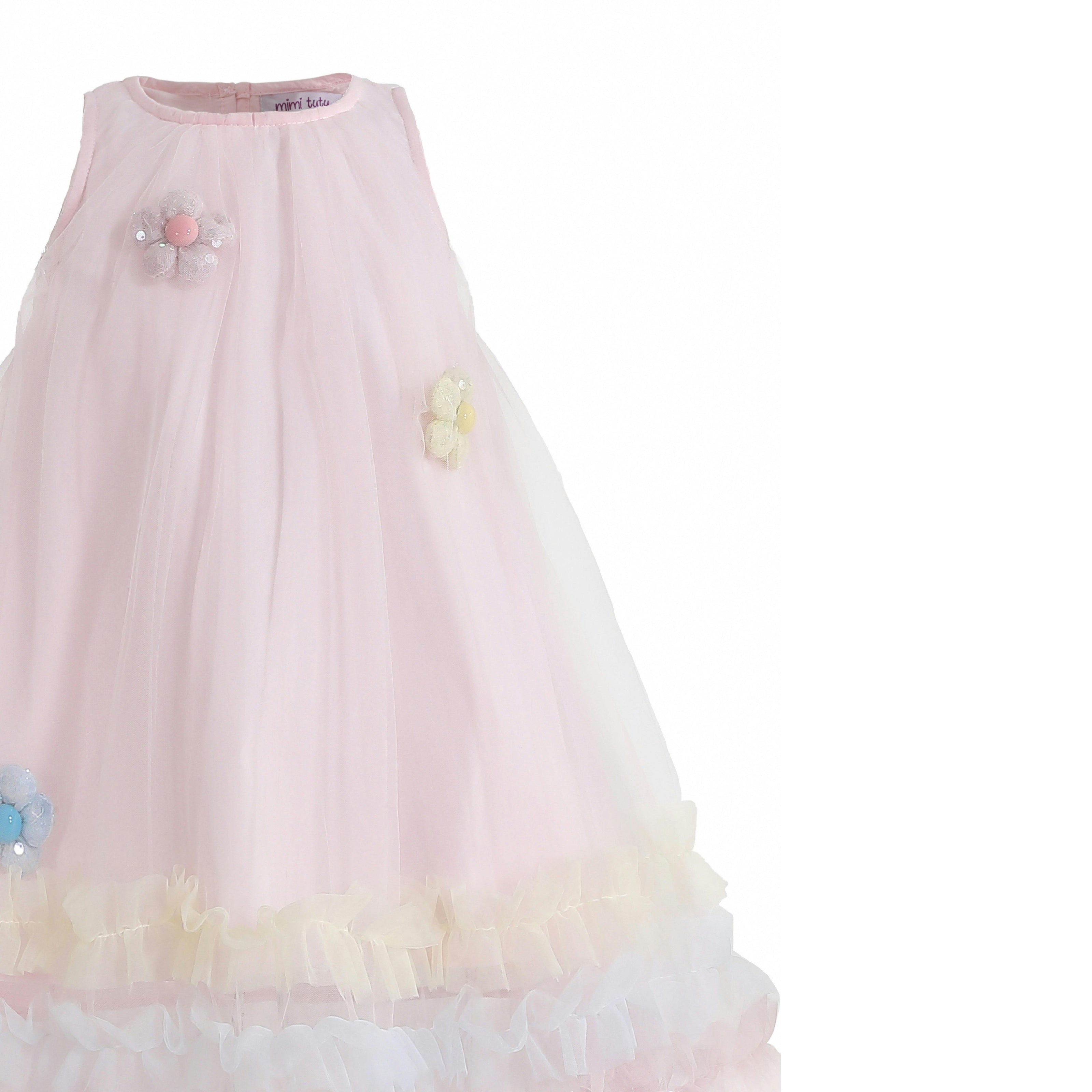 Pink Alessia Floral Tulle Dress