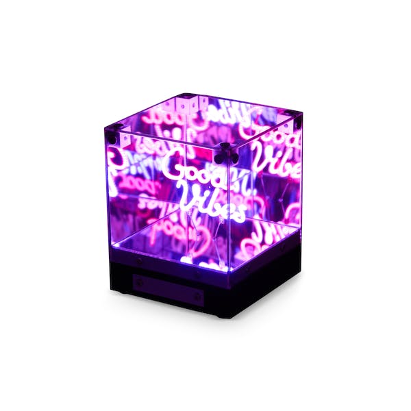 LED 3D Mirror Cube-Good Vibes