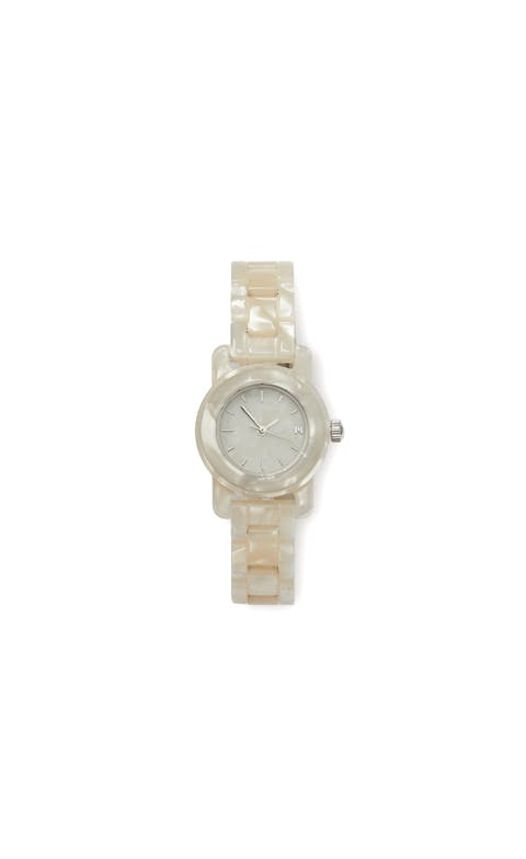 Mini Mono Watch in White Shell