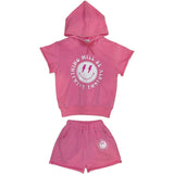 Everything Will Be Alright Print 2-Piece Hooded Tee & Short Set