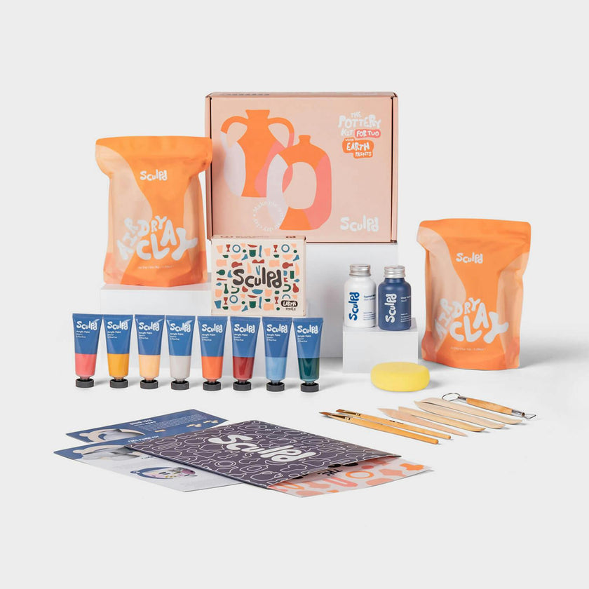 Home Pottery Kit with Paint Set