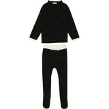 Flecked Neck Sweater & Pant 2-Piece Set