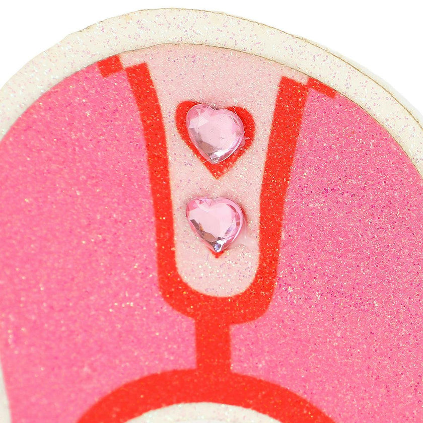 Packed Party Better in Boots Pink Glitter Cowboy Boot Novelty Party Glasses - Glitter Felt Boot Shape with Jewel Heart Details, One Size Fits All