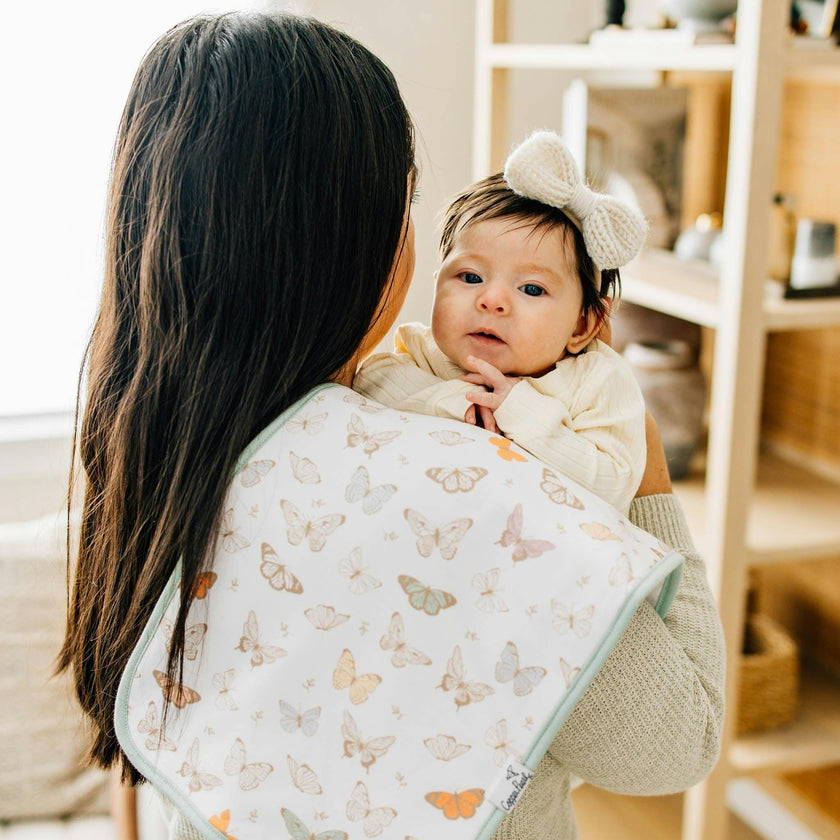 3 Pack Premium Burp Cloths - Flora