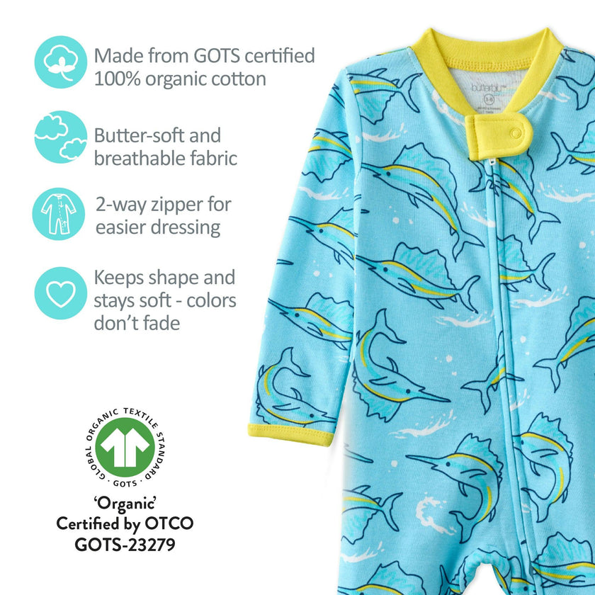 SHADOW Sleep & Play Baby Pajamas for Boys & Girls